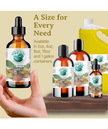 Jojoba Oil 120 ml 100% Pure Cold-pressed Unrefined Organic Premium Quality - Bella Terra Oils  - Buy Online on SooperMarket.com