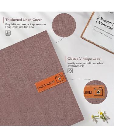 Popotop Large Photo Album Self Adhesive 4x6 5x7 8x10 Scrapbook Album DIY 60 Pages Picture Book Gifts for Mom Family Baby and Wedding with Metal Pen and Plastic Board 11.5"x10.6"60pages Brown - Buy Online on SooperMarket.com