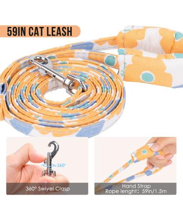 Lukovee Cat Harness and Leash for Walking - Adjustable Escape Proof Vest with Reflective Strips - Lightweight Step-in Jacket for Cats - XXS - Orange - Buy Online on SooperMarket.com