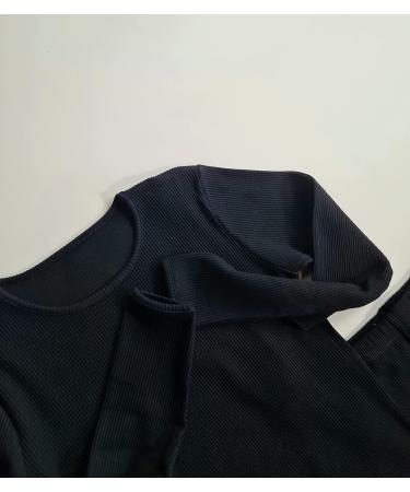 DreamBuy Ribbed Pyjama 20 Colors Unisex Boys/Girls 3-4 Years Black | Loungewear Tracksuit for Women/Men | Baby Clothes - Buy Online on SooperMarket.com