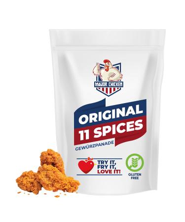 Major chicken "Original 11 Spices" - Chicken spice panade/chicken marinade 500g - 11 Incredible spices for the original Fried Chicken taste - breadcrumbs for chicken wings hot wings and much more original 11 spices 500 g (1 Pack)
