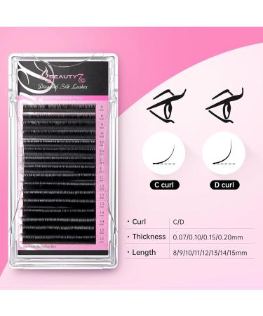 Shop WeiMB Single Eyelashes - 1:1 Glossy Silk Volume Extensions | D-Curl 0.07mm Thickness | 4 PCs (11mm-11mm-12mm-12mm) - International Shipping - Buy Online on SooperMarket.com