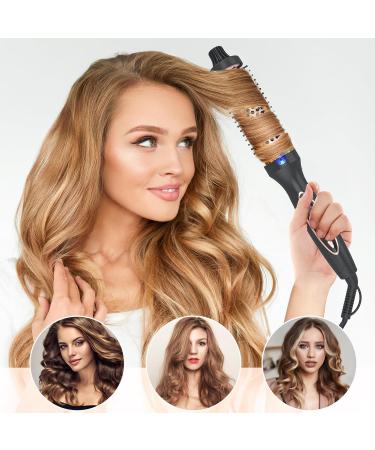 Upgrade 1.25-Inch Thermal Brush for Loose Curls | 9 Heat Settings | Tourmaline Ionic Curling Iron | Dual Voltage for Travel - Buy Online on SooperMarket.com