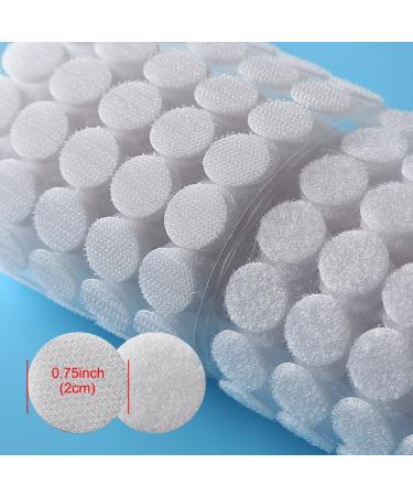 1000pcs Hook and Loop Dots 3/4 in Diameter Sticky Back Coins Heavy Duty Self Adhesive Dot Tapes for School Classroom(White) 1000 Pcs - Buy Online on SooperMarket.com
