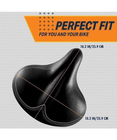 Bikeroo Oversized Bike Seat for Peloton & Road Bikes - Wide Cushion Saddle Replacement for Men & Women - Indoor Comfort (Elastomer Springs) - Buy Online on SooperMarket.com