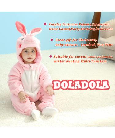 Doladola Baby Cartoon Animal Hooded Onesie Pajamas 18-24 Months - Rabbit Design - Buy Online on SooperMarket.com