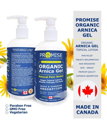 Promise Organic Arnica Gel 340ml (12oz) Instant Soothing Muscle & Joint Pain Relief Reduces Inflammation Arthritis Swelling Joint Pain Topical Organic Arnica Montana Made in Canada 340 ml (Pack of 1) - Buy Online on SooperMarket.com