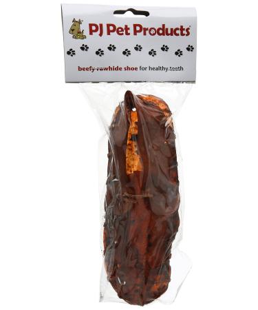 PJ Pet Products Rawhide Beef Flavour Shoe 7-inch (Pack of 10)
