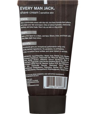 Buy Every Man Jack Unscented Cream Shave 1.5 Fl Oz - International Shipping Available - Buy Online on SooperMarket.com