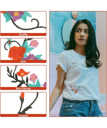 24 Pcs Floral Cloth Stickers Iron on Patches Bag Flower Patches Flower Embroidery Patches Fine Dress 1x3pcs 12X4.5cmx3pcs - Buy Online on SooperMarket.com