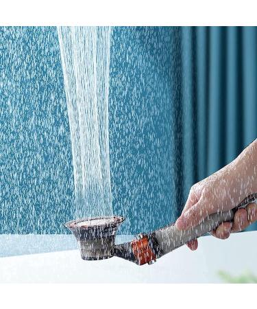 Switch Control Shower Head - Water Saving Soft Spray with Mineral Stone Beads - Orange - Buy Online on SooperMarket.com