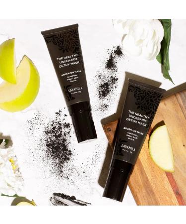 Lavanila Vanilla Lavender Aluminum Free Deodorant 2-pack + Charcoal Brush-On Underarm Detox Mask - Make the Switch to Natural Deodorant - Buy Online on SooperMarket.com