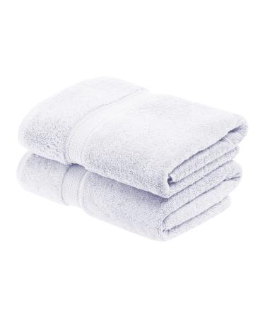 Superior Solid Egyptian Cotton Bath Towel Set, 30" x 55", White, 2-Pieces White 2PC Bath