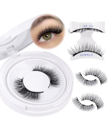 Magnetic Eyelashes Natural Look Reusable Magnetic Lashes with Applicator 3D Magnetic False Eyelashes without Eyeliner Wispy Fluffy Magnetic Lashes No Glue or Liner Needed (1 Pair Natural) - Buy Online on SooperMarket.com