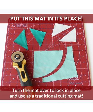 Madam Sew 12x12 Rotating Self Healing Cutting Mat for Quilting, Sewing & Crafts | 360 Rotation, Lockable Non-Slip Base, Accurate Grid & Bias Lines - Buy Online on SooperMarket.com