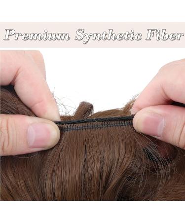 Thick Messy Curly Hair Bun Extension Scrunchie - Synthetic Updo Hairpiece for Women/Girls, Light Brown/Light Brown - 45g - Buy Online on SooperMarket.com