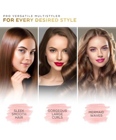 Transform Your Hair with the 2-in-1 Lure & Smooth Smoothing Iron - Long-lasting Styling for Smooth & Curly Looks (829 Gold) - 5 Years Worry-Free Use - Buy Online on SooperMarket.com