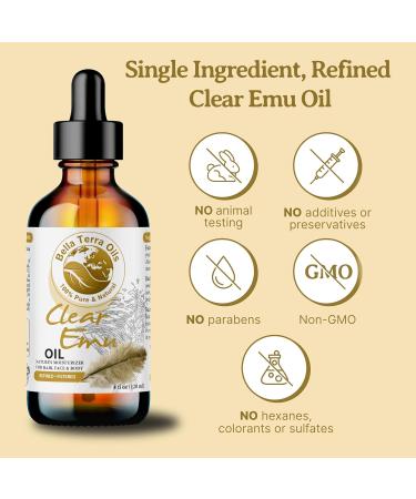 Buy Bella Terra Oils Clear Emu Oil for Hair & Skin - 1 Gallon Non-Greasy Highly Absorbable Moisturizing - Pack of 10 | International Shipping Available - Buy Online on SooperMarket.com