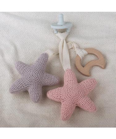 Cute Baby Pacifier Hanging Decorations - Durable Star-Shaped Holder with 13cm Cotton Lanyard for Babies - International Shipping Available - Buy Online on SooperMarket.com