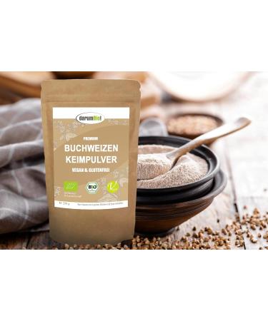 Organic Buckwheat Germ Powder from Germany - Gluten Free Vegan Home Grown - Premium Quality Superfood - Buy Online on SooperMarket.com