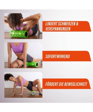 Fit Nation Fascia Roll Set with E-Book & Video Course | Massage Scooter for Backs Legs & Arms | Yoga & Fitness Fascia Roll (33x13 cm) - Buy Online on SooperMarket.com