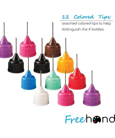 Precision Tip Applicator Bottle Four 1 Oz. Bottles and 12 Tips for Multi-Purpose Use - Buy Online on SooperMarket.com