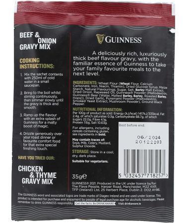 Guinness Recipe Mixes Selection 40g - Steak & Ale Pie Sausage Casserole Chilli Con Carne Beef & Onion Gravy - Buy Online on SooperMarket.com