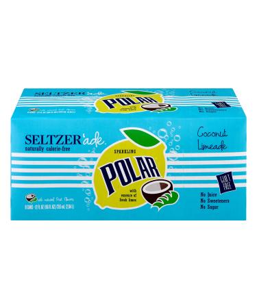 Polar Seltzer'ade Coconut Limeade, 12 fl oz cans, 8 pack