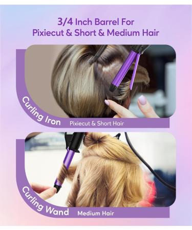 Travel Size Curling Iron - Dual Voltage Mini Curler for Short Hair | 3/4 Inch Ceramic Hair Curler with Keratin & Argan Oil | Ideal Travel Hair Styling Tool - Buy Online on SooperMarket.com