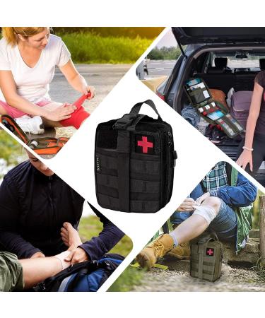 Crisis First Aid Bag | Empty Molle Tactical EDC IFAC Pouch for Outdoor & Travel | Versatile Camping Gadget & Motorcycle Pharmacy Belt Bag - Buy Online on SooperMarket.com