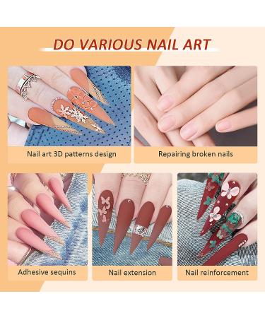 Saviland Poly Gel Nail Kit 7 Colors with Red Black Builder Gel - Nail Enhancement Starter Kit for Manicure Beginners - Buy Online on SooperMarket.com