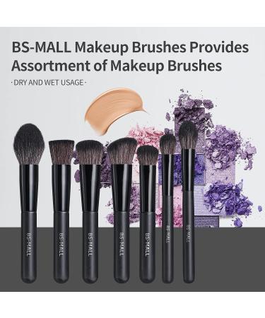 BS-MALL 18 Pcs Premium Synthetic Makeup Brush Set with Black Bag - Perfect for Foundation, Powder, Concealers, Eye shadows, and Blush - Buy Online on SooperMarket.com