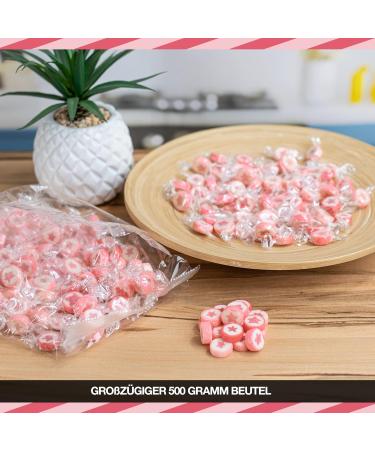WeddingTree Rocks sweets pink in a Star shape - flavoured rock 500 g - sweets for a wedding favours or as table decoration at baptism holy communion or Birthdays - sweet rock - Buy Online on SooperMarket.com
