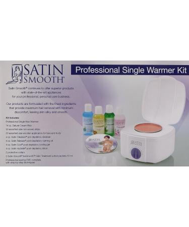 SATIN SMOOTH Professional Single Wax Warmer Kit - 48 Piece Set | Best Waxing Solution - Buy Online on SooperMarket.com