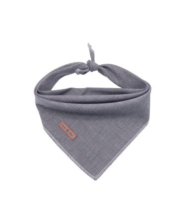 lionet paws Dog Bandana Headscarves Dog Scarf Triangle Scarf Grey SS (Pack of 1) Grey