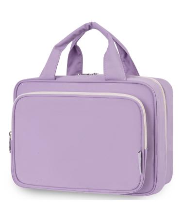 Narwey Hanging Travel Toiletry Bag for Women Wash Bag Cosmetics Makeup Bag Organizer for Travel Size Accessories Purple (Large)
