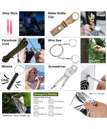 216 Pcs Survival First Aid Kit - Professional Gear for Emergency Hiking, Hunting, Camping - Green - Buy Online on SooperMarket.com