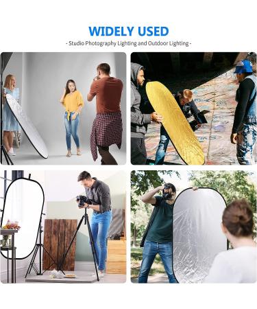 NEEWER 40x60 / 100x150cm 5-in-1 Collapsible Light Reflectors with Bag - Studio & Outdoor Photography Diffuser Set - Buy Online on SooperMarket.com