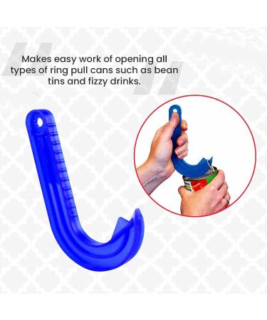 SUL Ring Pull Can Opener Designed for Weak Hands Weak Grip or Limited Dexterity Arthritis Elderly Children and Anyone with Low Strength Makes Easy Work of Opening Cans jar (Blue) - Buy Online on SooperMarket.com