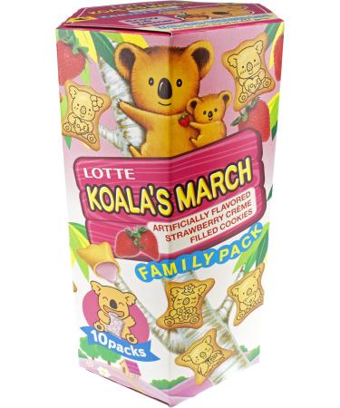 Lotte Koala's March Cookie with Strawberry Cream, 6.89 oz (Pack of 1)