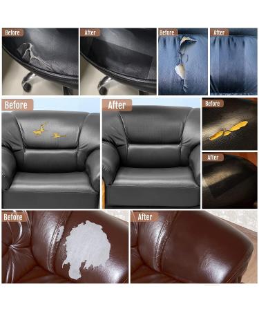 Self Adhesive Leather Repair Patch - 16x60 Inch, Strong Adhesion, Furniture & Car Seat Repair, Black - Buy Online on SooperMarket.com