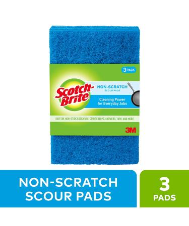 Scotch-Brite Non-Scratch Scour Pads - Pack of 3 | Gentle Cleaning for Delicate Surfaces - Buy Online on SooperMarket.com