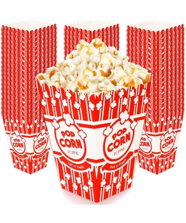 Poppy's Large Popcorn Boxes 200 Pack 46 Oz Concession-Grade Popcorn Buckets Popcorn Machine Accessories for Popcorn Bars Movie Nights Concessions