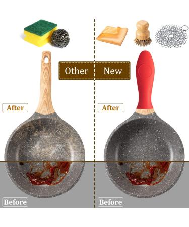 7-Piece Cast Iron Cleaner Set with Stainless Steel Chainmail Scrubber, Bamboo Dish Brush, Hot Handle Holder, Grill Scrapers, Kitchen Towel & Wall Hook - Buy Online on SooperMarket.com