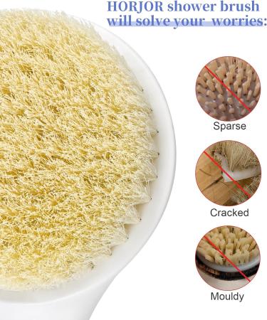 HORJOR Long Handle Back Scrubber Shower Brush for Men and Women - Bath Scrubbers for Shower Use - Buy Online on SooperMarket.com