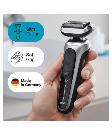 Braun Series 7 7027cs Electric Razor for Men - Waterproof Foil Shaver with Beard Trimmer, Rechargeable & Travel Case - Silver - Buy Online on SooperMarket.com