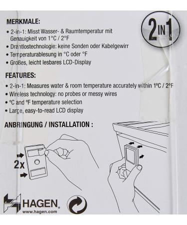 Fluval 2-in-1 Digital Aquarium Thermometer - Accurate Temperature Monitoring - Buy Online on SooperMarket.com