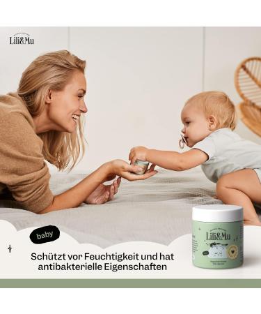 Lili & Mu Wound Protection Cream | Baby Zinc Cream for Diaper Rash | Natural Moisturizing Baby Care with Panthenol & Shea Butter | 75ml - Buy Online on SooperMarket.com