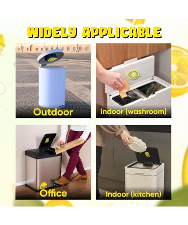 4x Garbage Can Freshener Odor Removers for Small Rooms Self-Adhesive Lemon & Apple Fragrance | Diaper Pail & Odor Control - Buy Online on SooperMarket.com