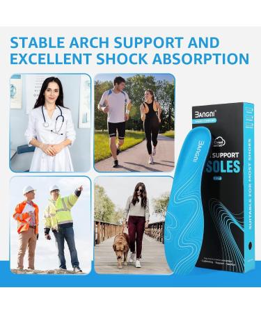 3ANGNI Plantar Fasciitis Insoles for Men & Women - Arch Support Orthotics for Foot Pain Relief Flat Feet & High Arch Heavy Duty Support for All-Day Comfort (XS Sizes 3-4.5 Men / 5-6.5 Women - Buy Online on SooperMarket.com